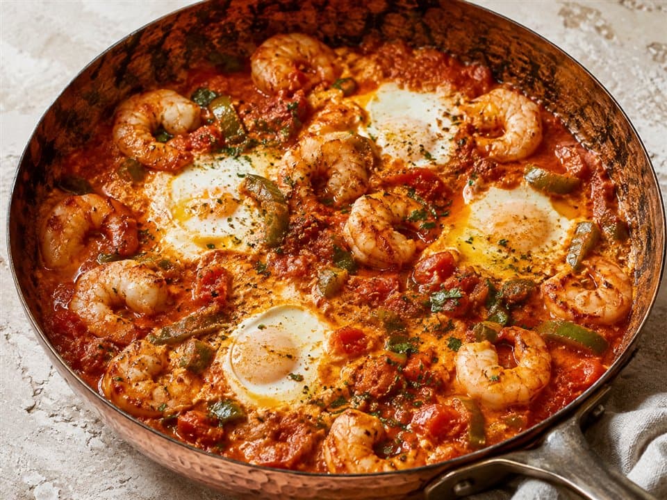 Ojja aux crevettes